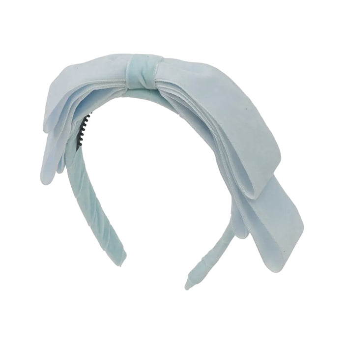 Blair Bow LightBlue Velvet Headband