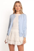 Petal and Pup USA KNITWEAR Bliss Cardigan - Pale Blue (Hold for Rack)