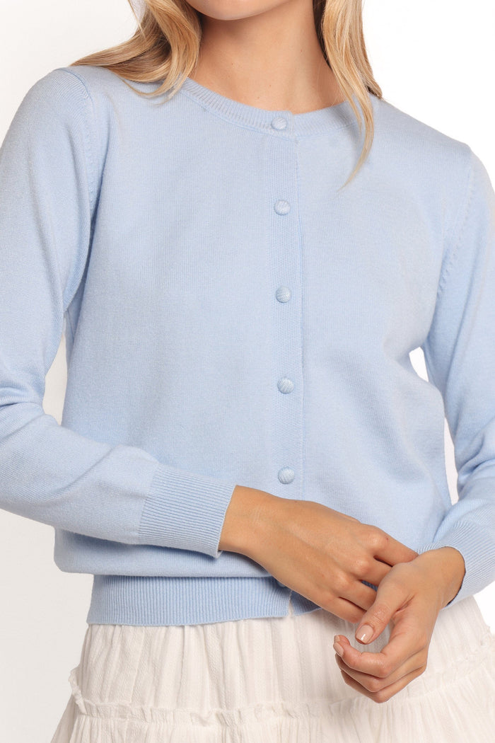 Petal and Pup USA KNITWEAR Bliss Cardigan - Pale Blue (Hold for Rack)
