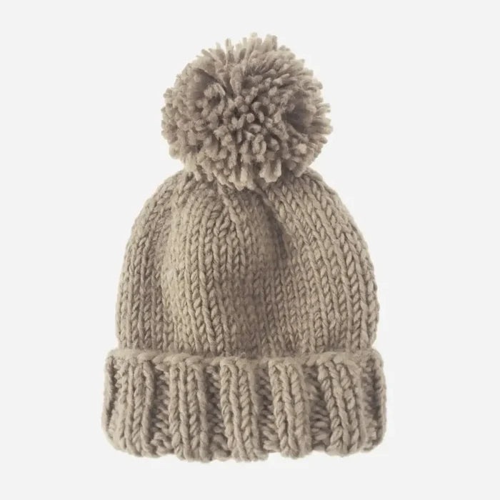 Blueberry Hill - Hand Knit Beanie - Flax-Hats-3-6M (XS)-Posh Baby