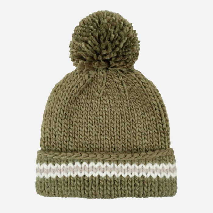Blueberry Hill - Hand Knit Beanie - Varsity Moss-Hats-3-6M (XS)-Posh Baby