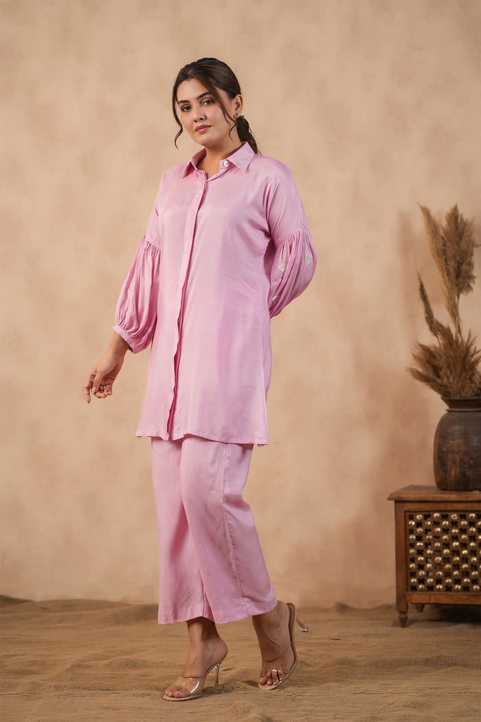 <img> Blush Pink Santoon Co-Ord Set