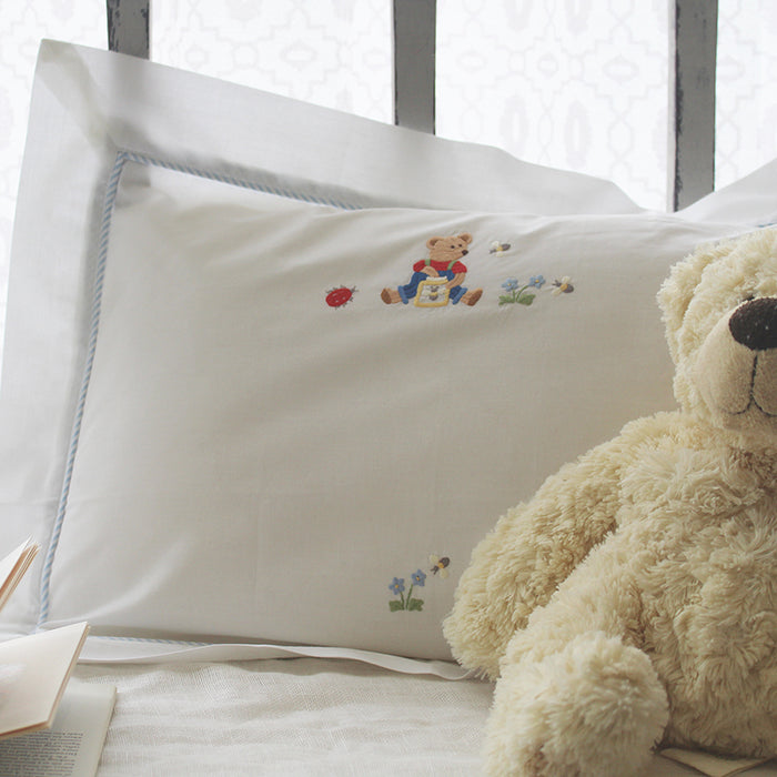 Boudoir Pillow Sham Teddy Bear Blue