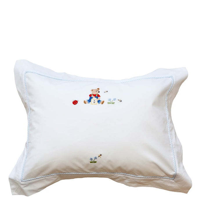 Boudoir Pillow Sham Teddy Bear Blue