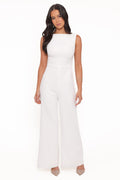 Petal and Pup USA PLAYSUITS Brenda Lace Back Jumpsuit - White