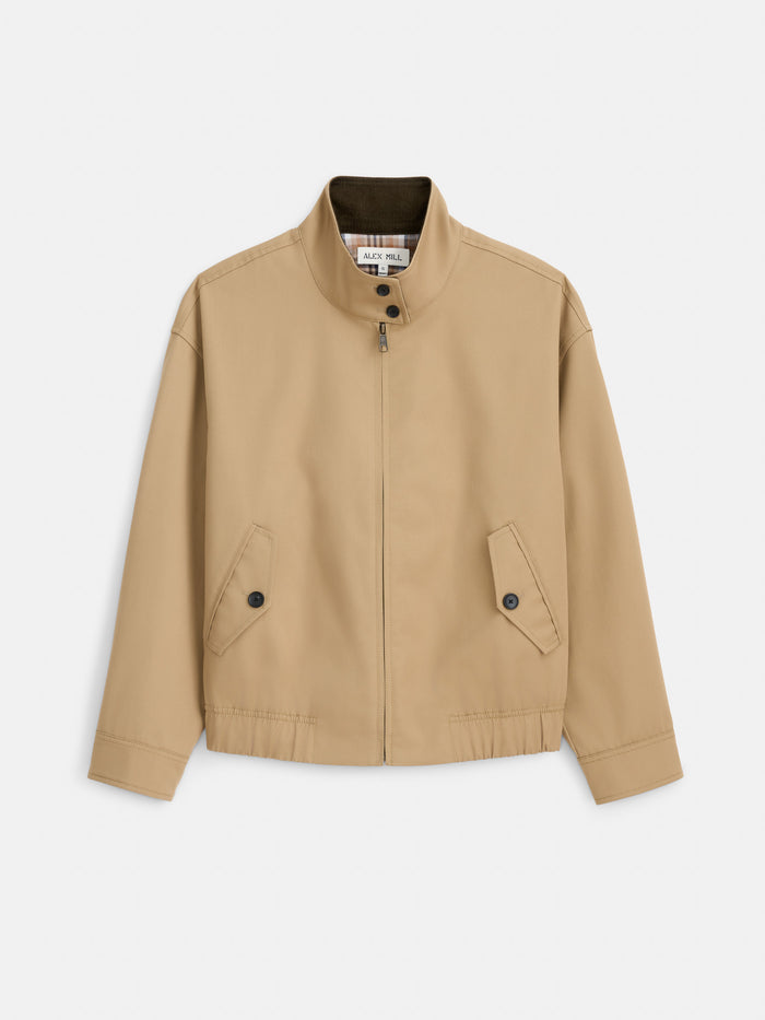 Brighton Zip Jacket in Twill Gabardine - Khaki