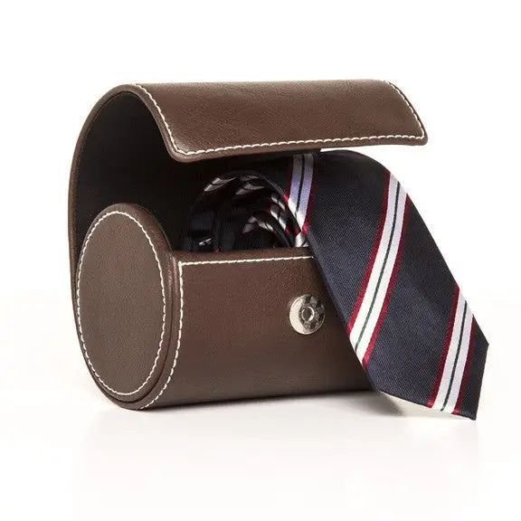 Brown Necktie Travel Roll - Madison's Niche