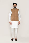 Brown Rayon Plain Jacket