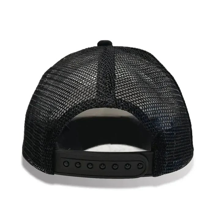 Bubu - Black & White Trucker Hat - Let's Go Explore-Hats-3-18M-Posh Baby