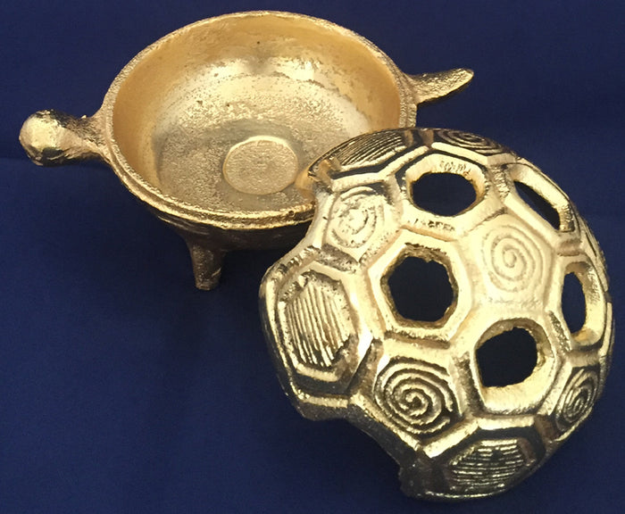 Burner: Golden Turtle Incense, Resin or Herb Burner