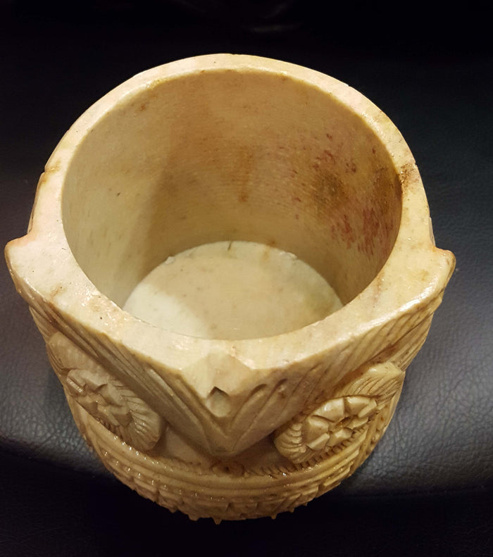Burner: Owl Soapstone Smudge Pot (Sage).