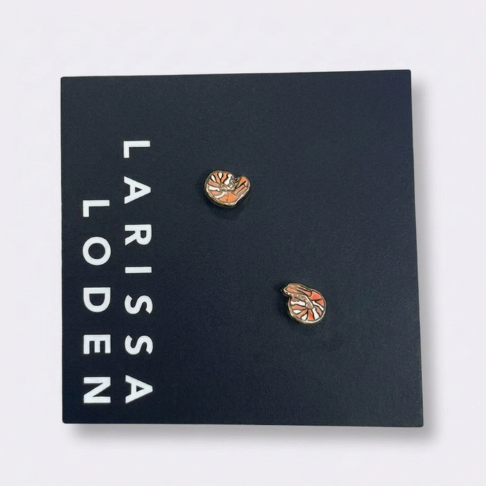 Butter Enamel Stud Earrings