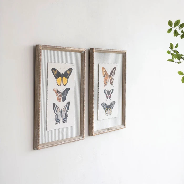 Butterfly Wall Art with Stripes - Madison's Niche