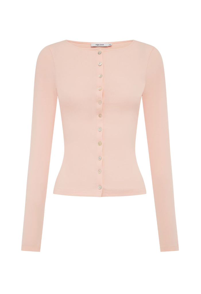 Button-Through Long Sleeve Top Petalo