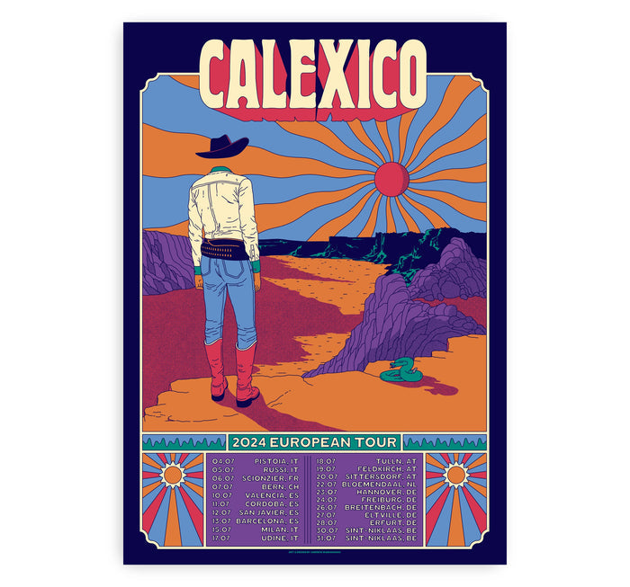 Calexico European Tour 2024 Poster - Bingo Merch