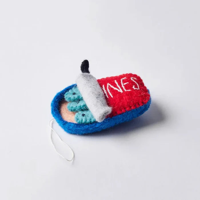 Can of Sardines Felt Holiday Ornament