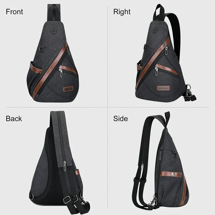 WITZMAN A8003 canvas sling bag product view 4
