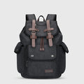 Classic Black WITZMAN A8004-2 canvas travel backpack product view