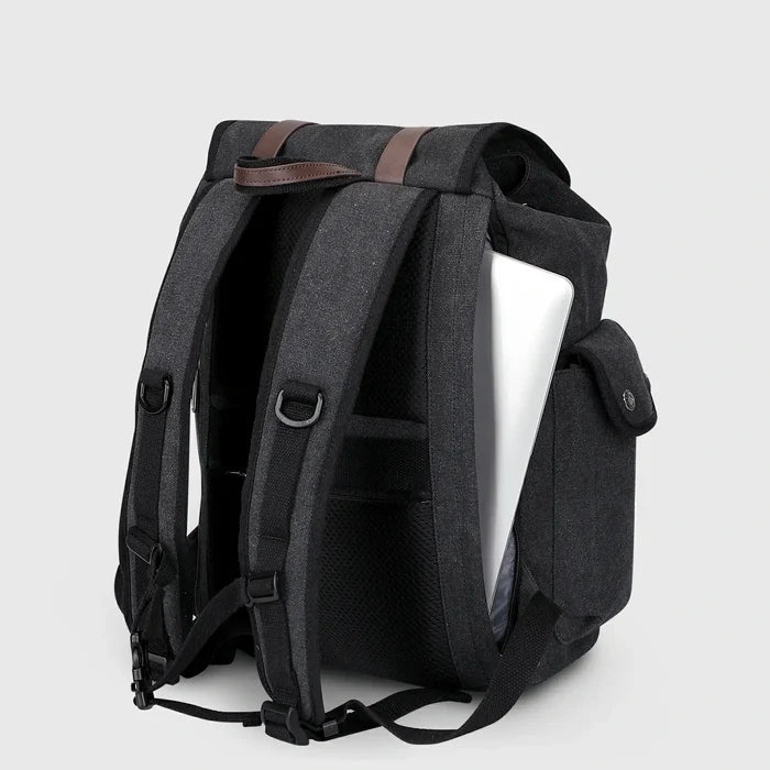 WITZMAN A8004-2 canvas travel backpack product view 5