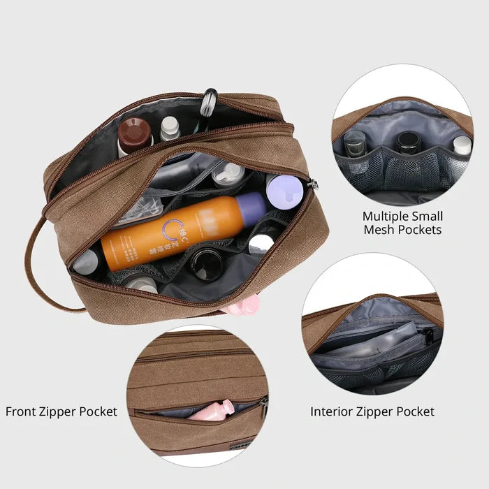 WITZMAN A8001 canvas toiletry bag product view 4