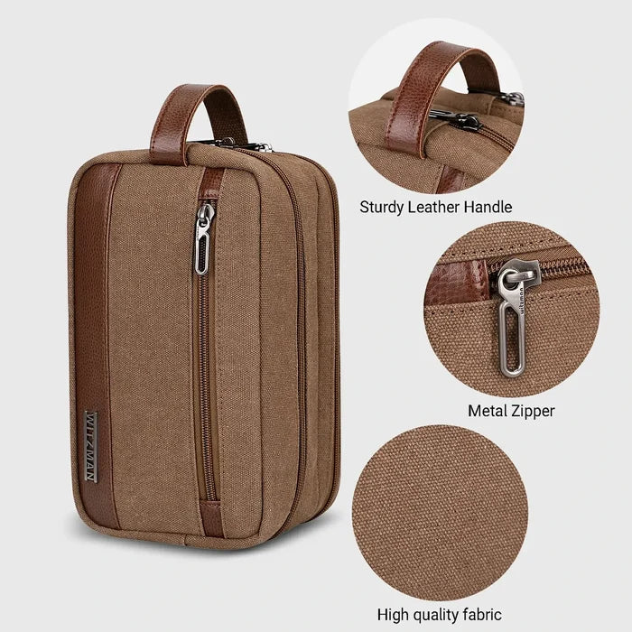 WITZMAN A8001 canvas toiletry bag product view 6