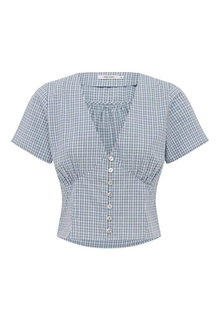 Cap-Sleeve Top Cielo Check