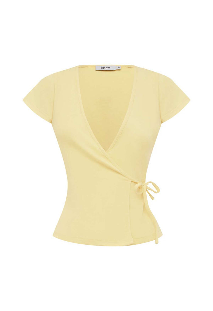 Cap-Sleeve Wrap Top Limone (Original Fit)