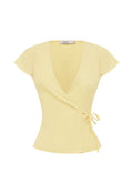 Cap-Sleeve Wrap Top Limone (Original Fit)