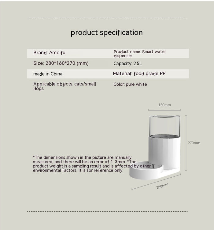 Cat Water Fountain Automatic Pet Feeder by DigestWell Co.