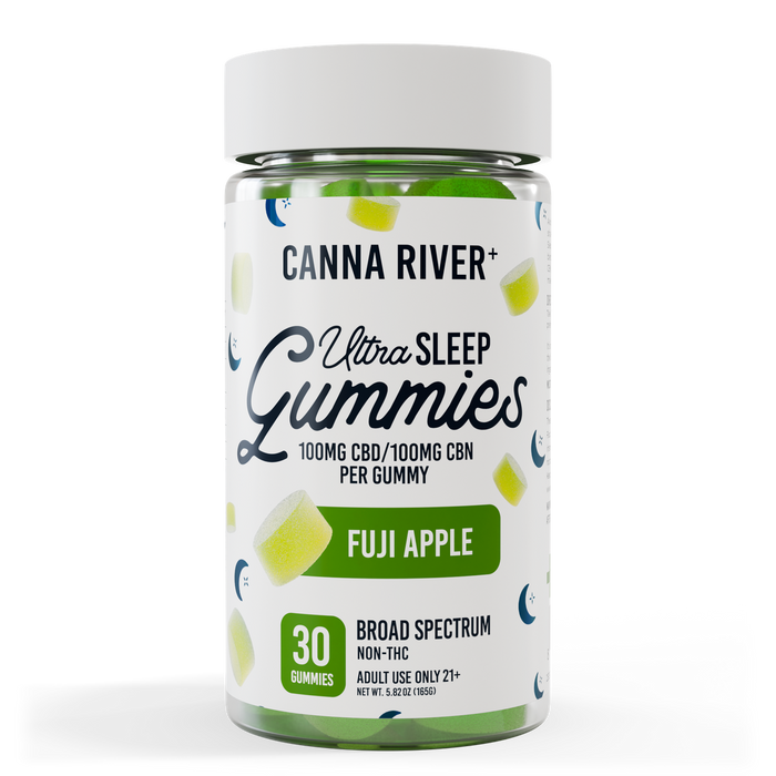 CBD Ultra Sleep Gummies, Fuji Apple, 100mg CBD + 100mg CBN per gummy