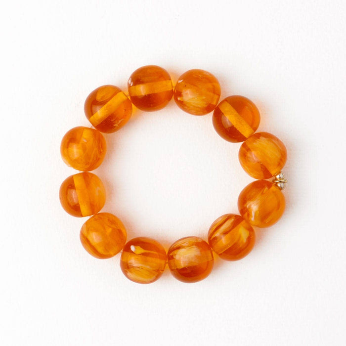 Cece Large Resin Bead Bracelet Amber
