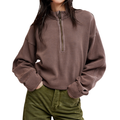 Celeste Quarter Zip in Mocha