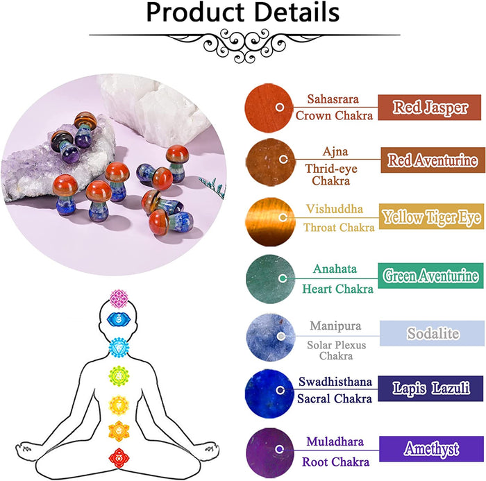 Chakra Stone Mushroom (Free Shipping)