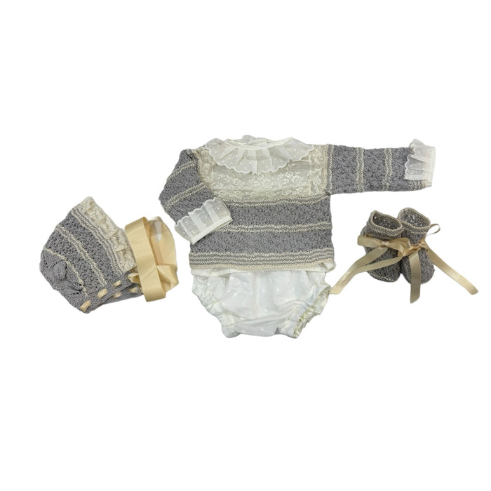 Charlotte Grey and Beige 5-pc Set