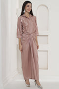 Cherry Blossom Dola Silk Tie Knot Skirt Set