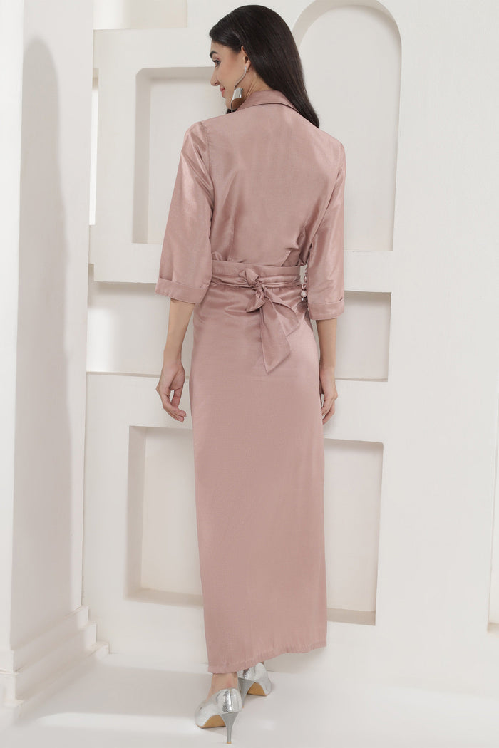 Cherry Blossom Dola Silk Tie Knot Skirt Set