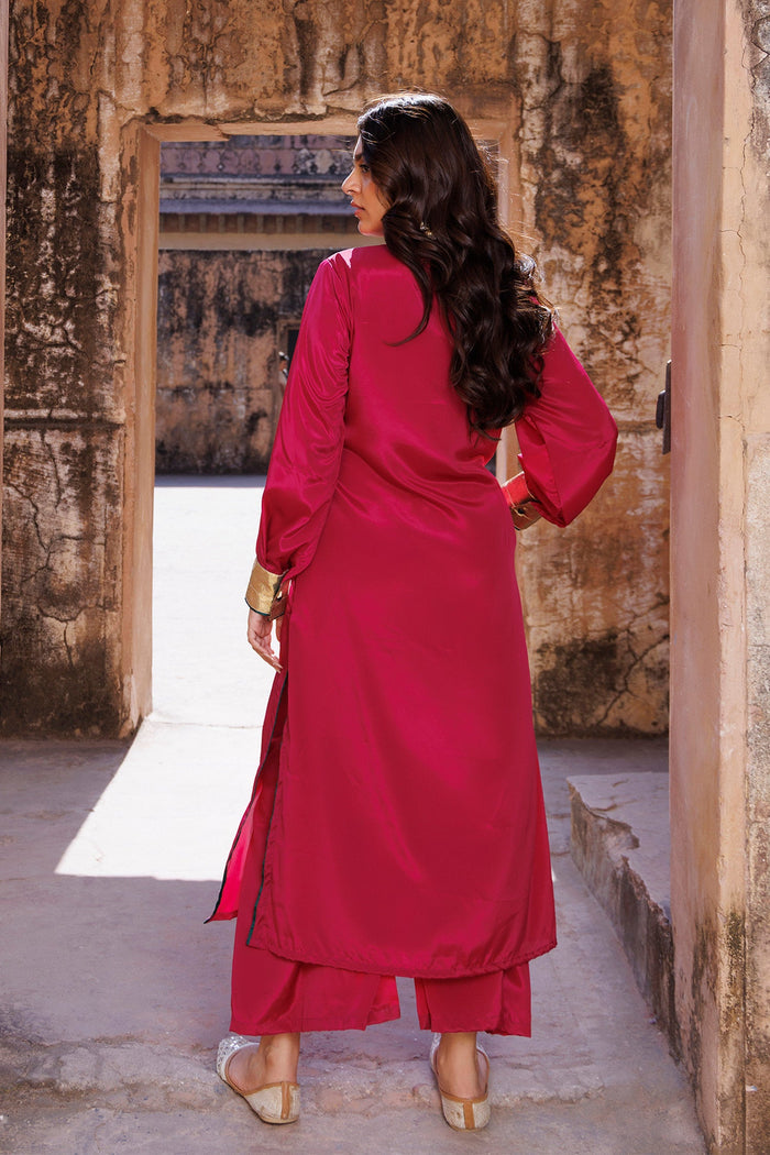 Cherry Red Crepe Co-Ord Set