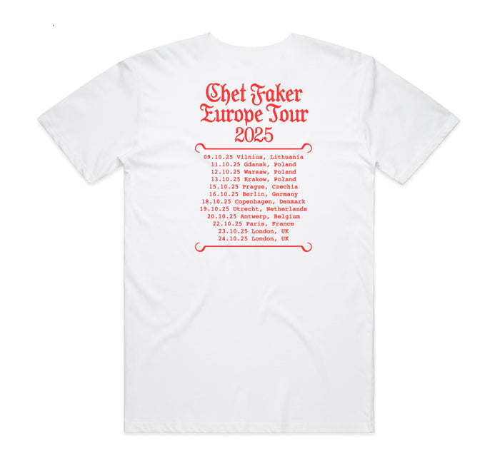 Chet Faker EU/UK Tour 2025 T-Shirt - Bingo Merch