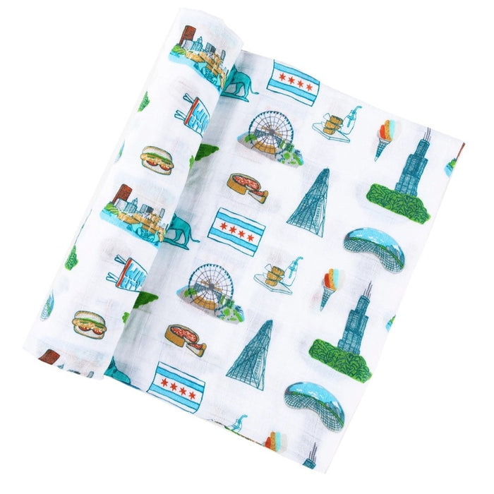 Chicago Baby Swaddle Blanket