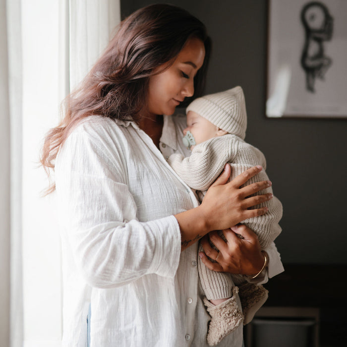 chunky knit beige - baby