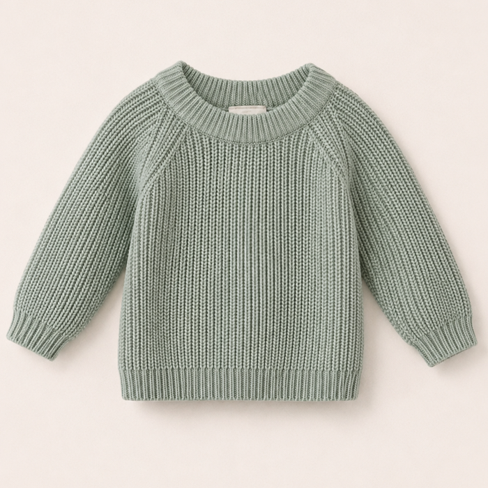 chunky knit mint - baby