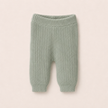 chunky knit pants mint - baby
