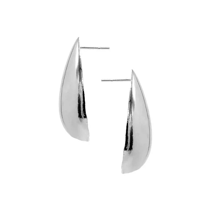 Chunky Teardrop Earrings in Silver - Madison's Niche
