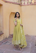 Citrine Mirror-Trail Anarkali Set