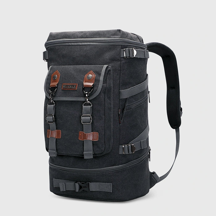 WITZMAN A568-2 canvas travel backpack product view 2