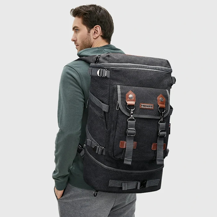 WITZMAN A568-2 canvas travel backpack product view 8