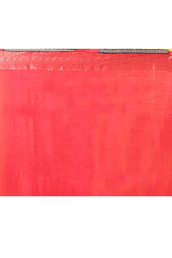 Classic Violet Floral Banarasi Silk Saree