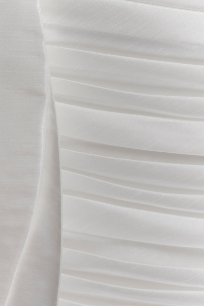 Claudine Taffeta Floral Mini Dress - White