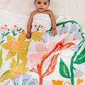 Clementine Kids - Cotton Muslin Swaddle - Garden-Swaddle Blankets-Posh Baby