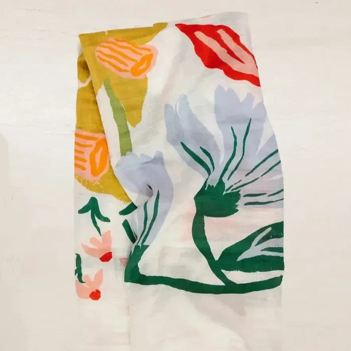 Clementine Kids - Cotton Muslin Swaddle - Garden-Swaddle Blankets-Posh Baby